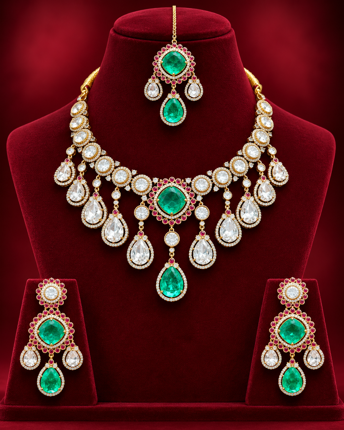 Polki Drop Exclusive Necklace Set