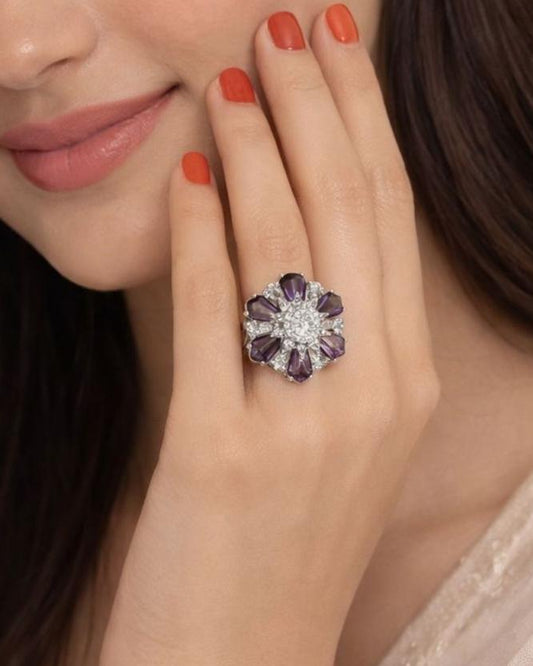 Purple Diamond Ring