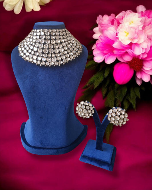 Victorian polki Bridal Necklace Set