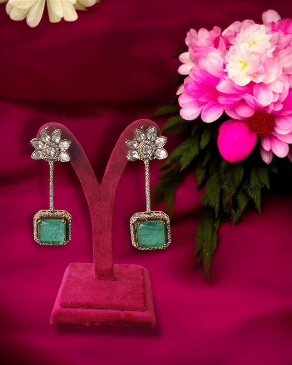 Kundan floral Earrings