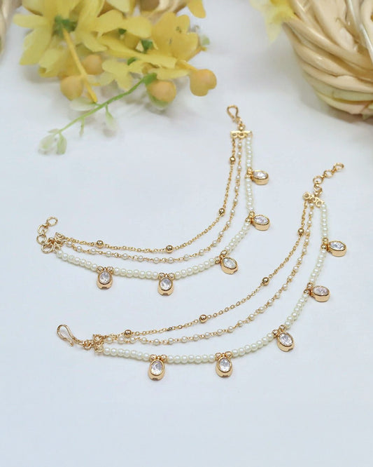 Festive Pearl Earchains