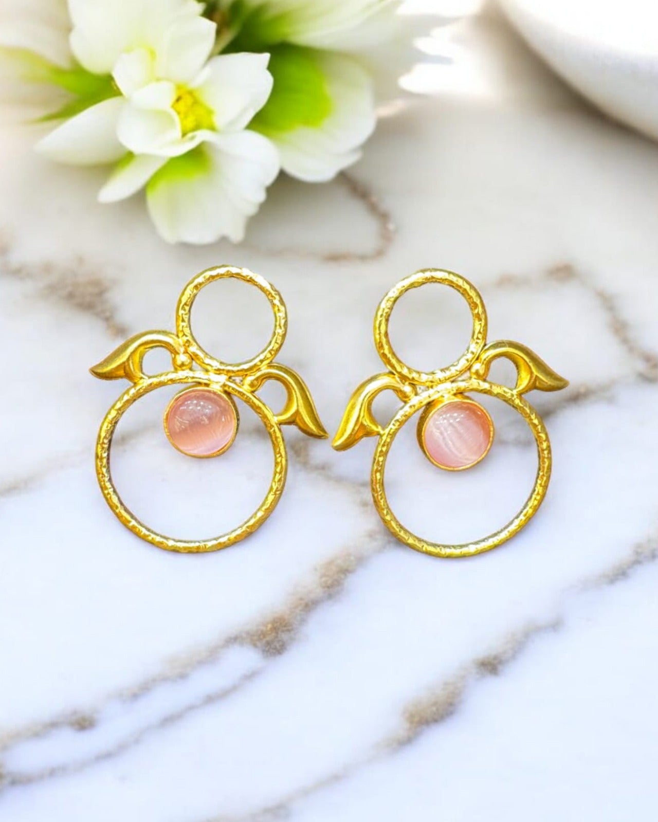 Stone Craved Earrings
