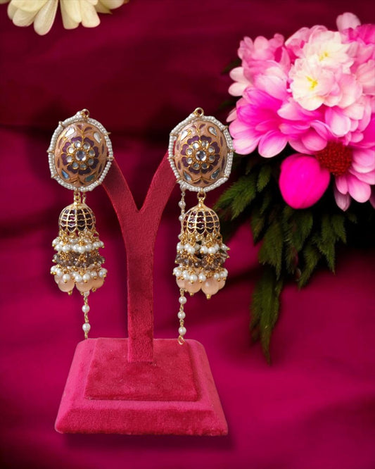 Kundan Beads Earrings with Sahara