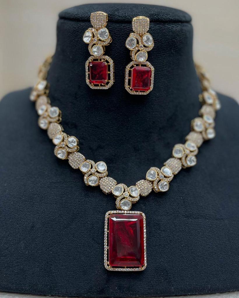 Crimson Elegance Jewelry Set