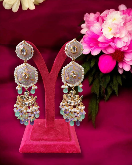 Kundan Beads Earrings