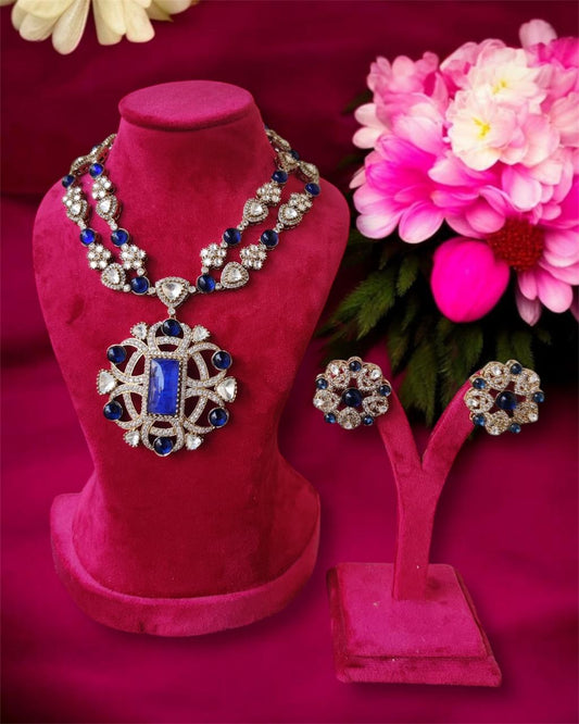 Layered graceful Moissanite Necklace Set