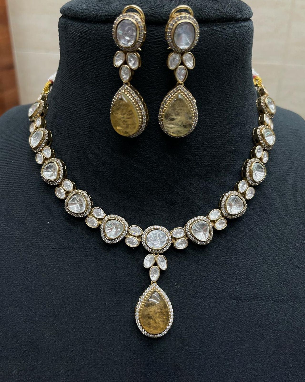 Golden Cascade Necklace Set