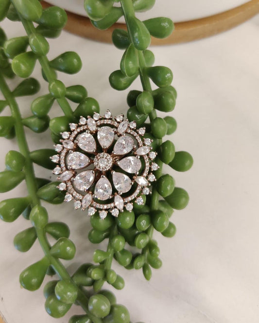 Rose Gold Floral Ring