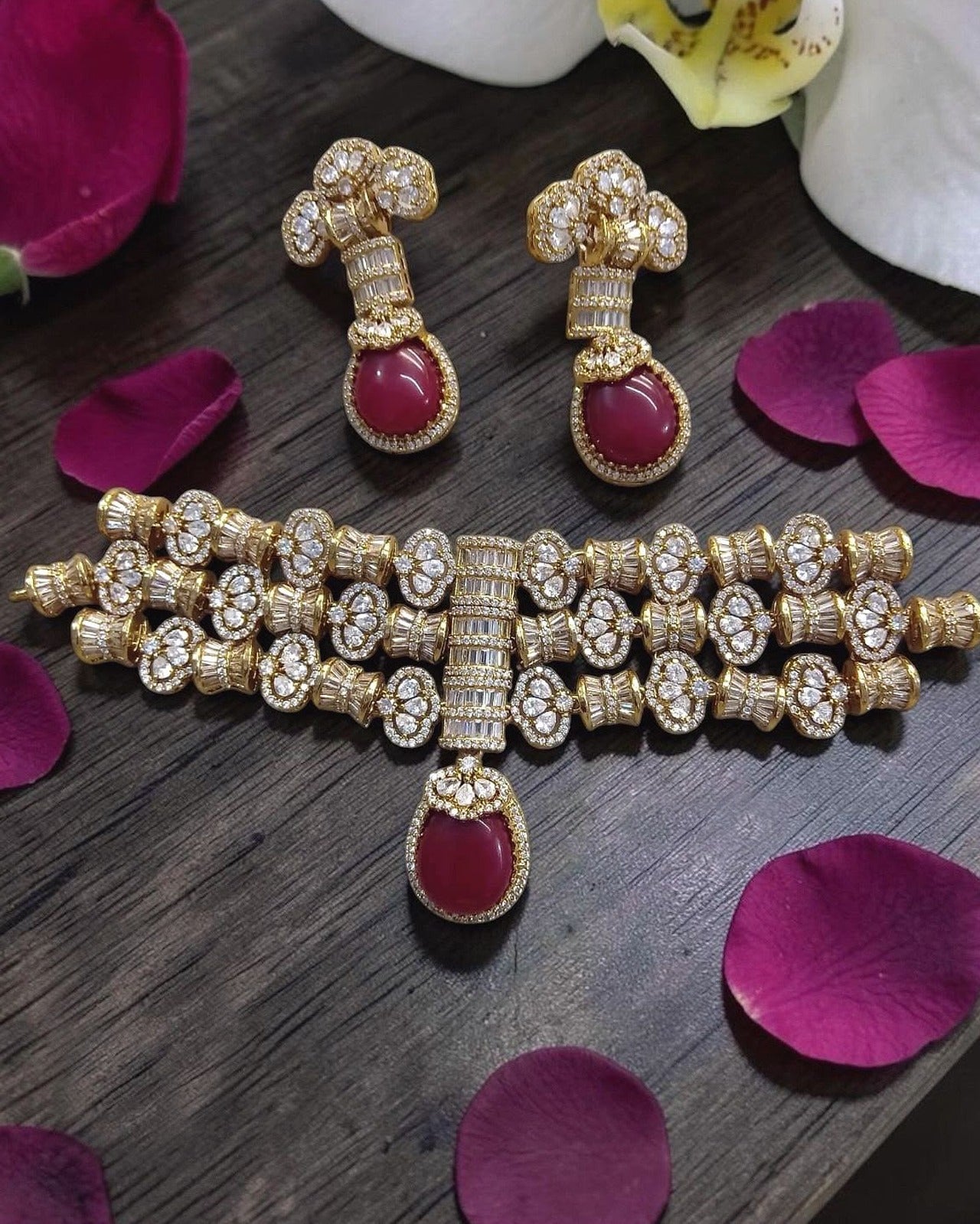 Polki Traditional Choker Necklace Set