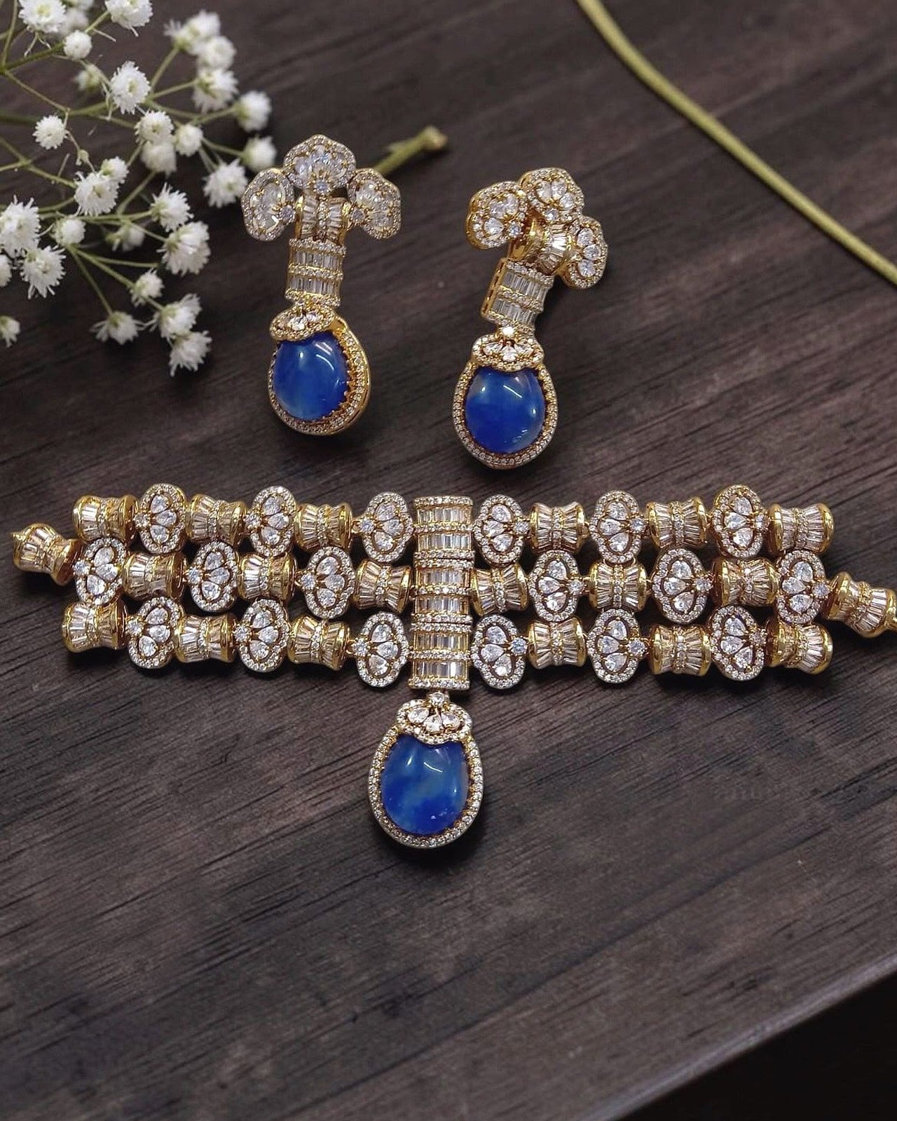 Polki Traditional Choker Necklace Set