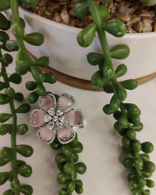 Pink Floral Ring