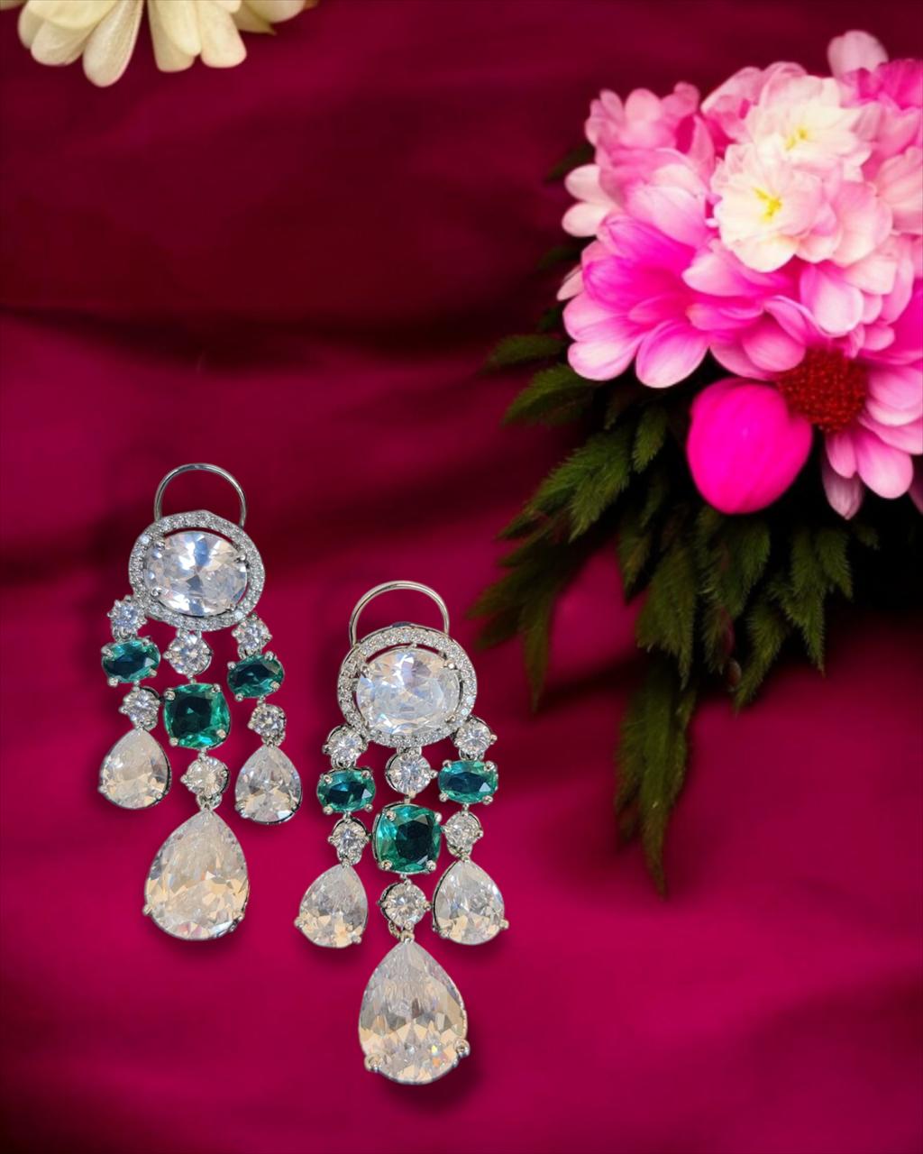 Radiant Drop Diamond Earrings