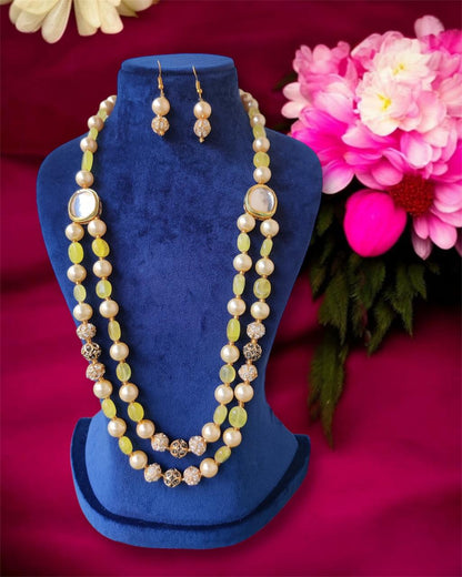 Layered Knotted Necklace Mala