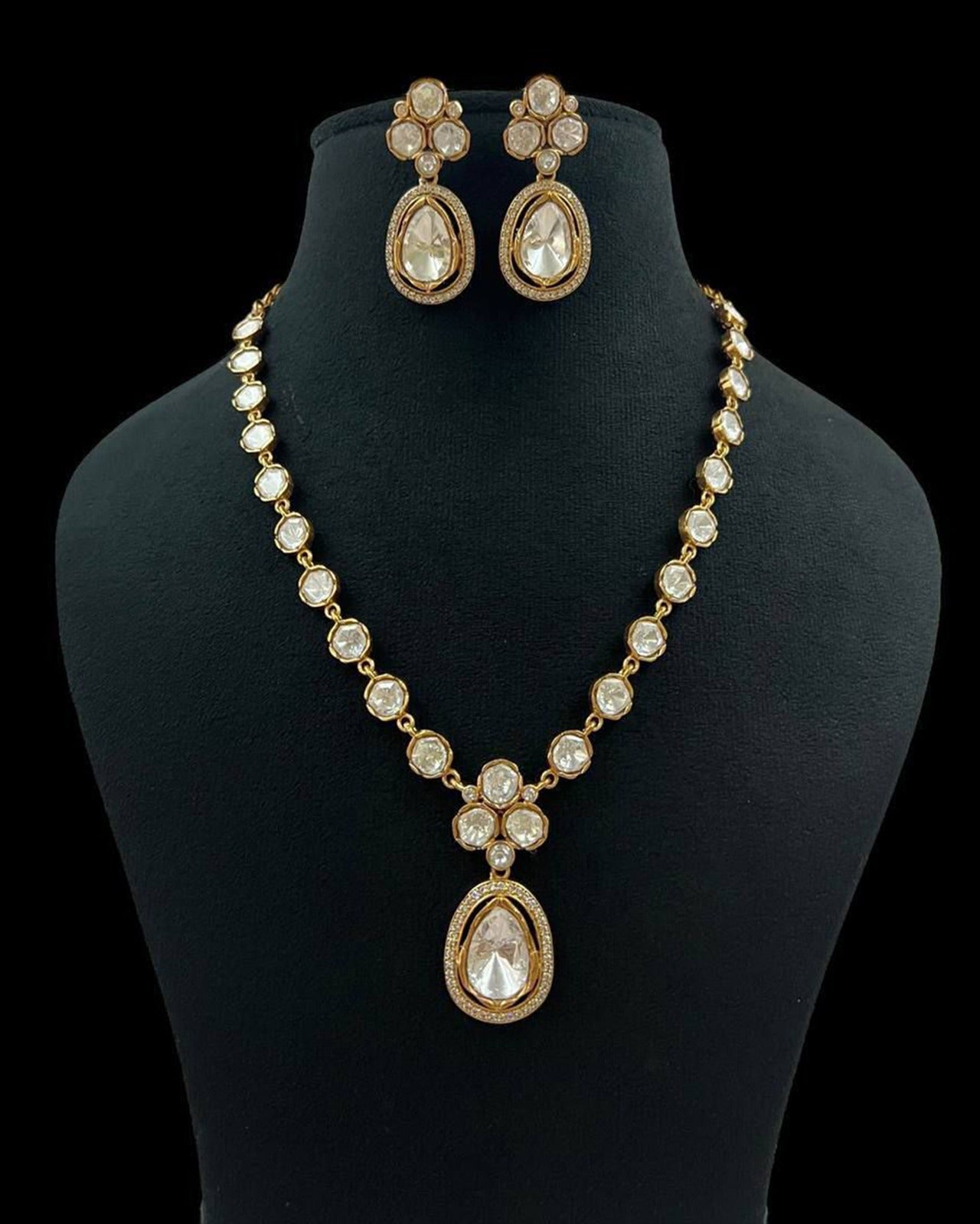 Long Uncut Polki Necklace