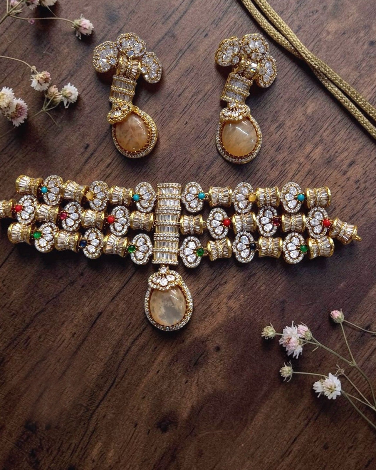 Polki Traditional Choker Necklace Set