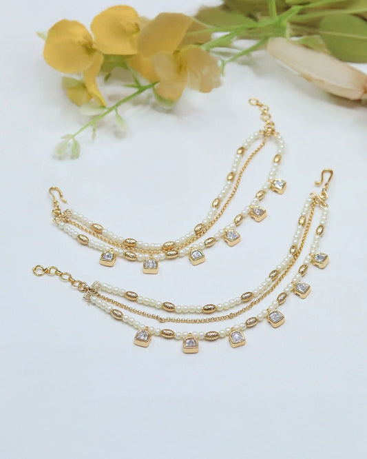 Classic Kundan Earchains