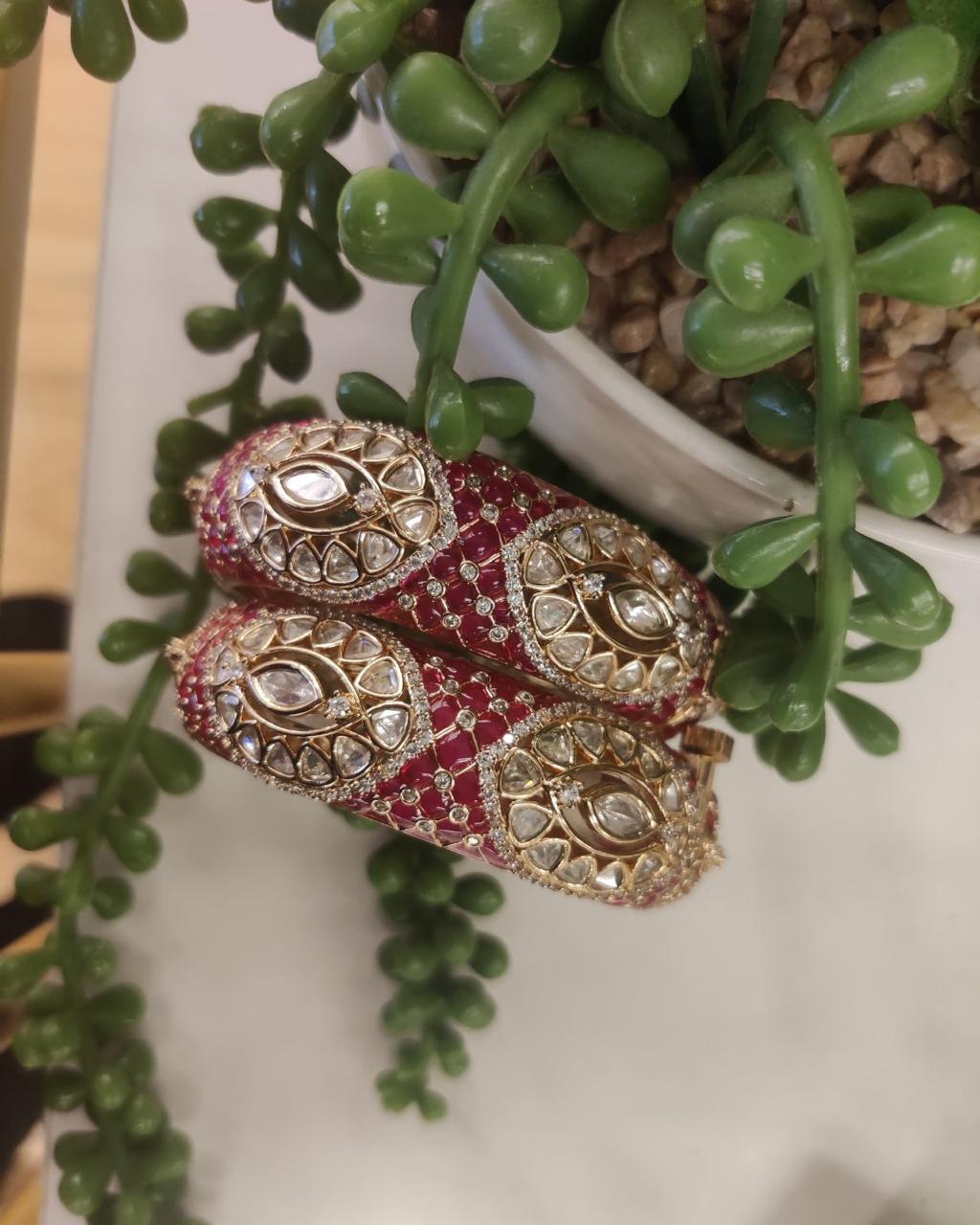 Kundan Polki Bangles