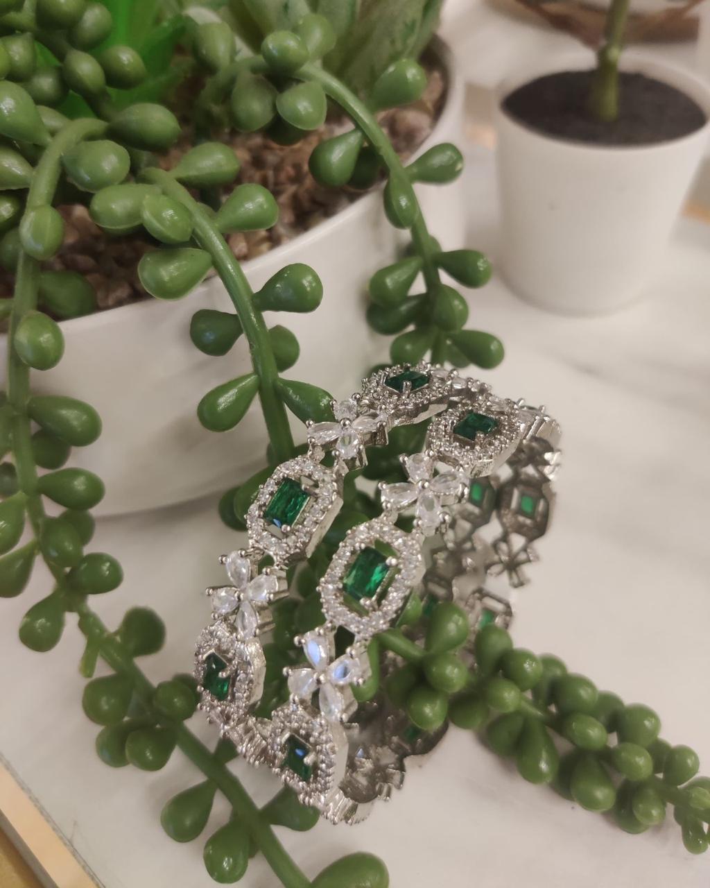 Diamond Emerald Bangles