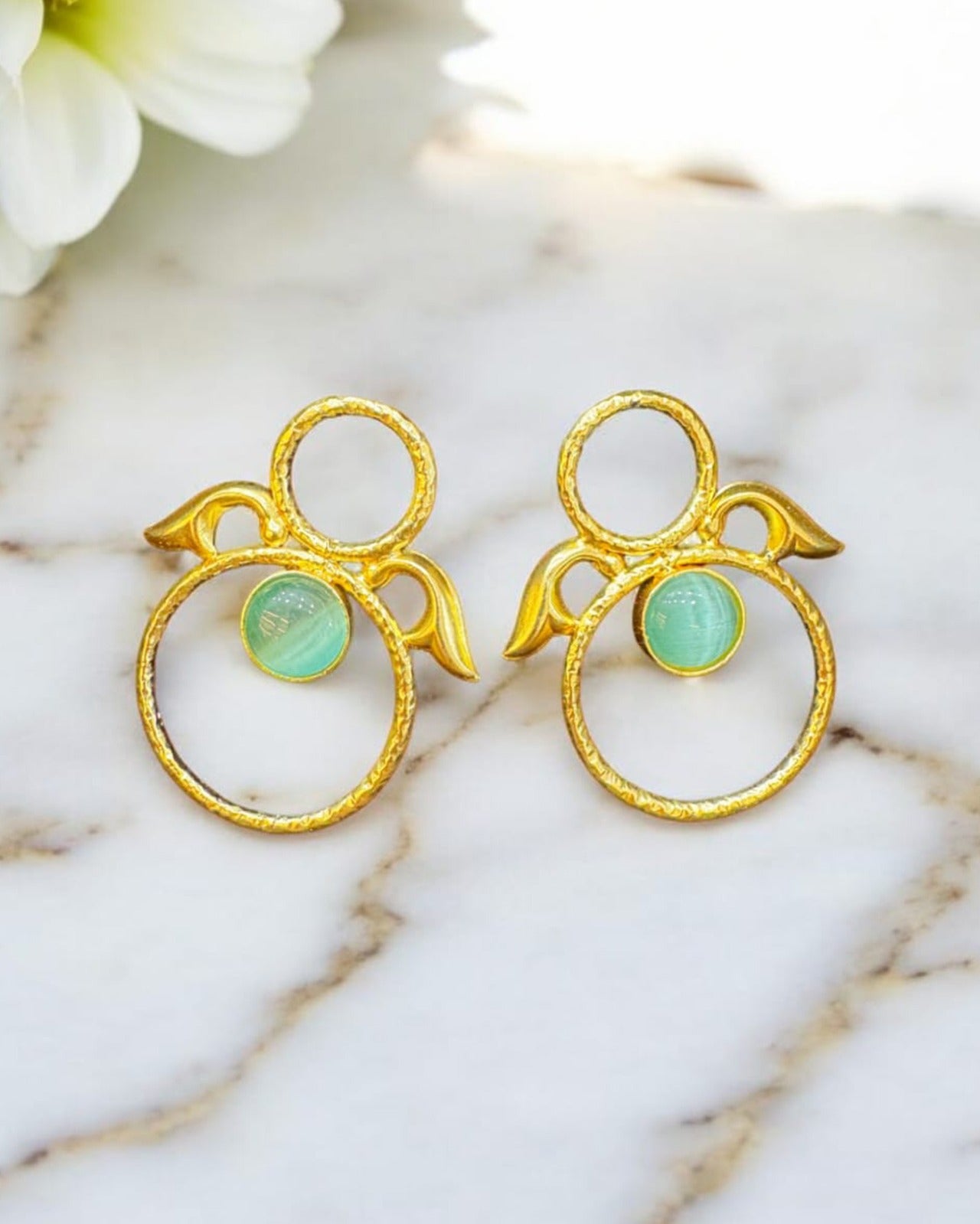 Stone Craved Earrings