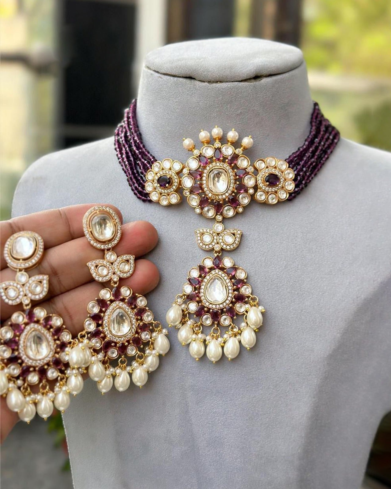 Polki Kundan Choker Set