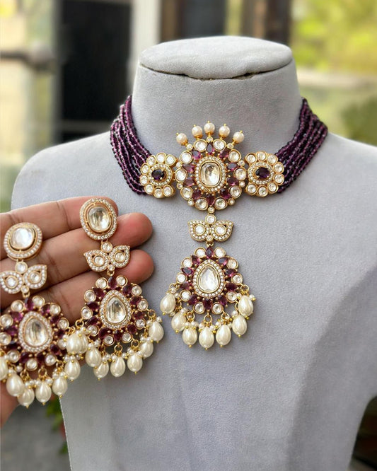 Polki Kundan Choker Set