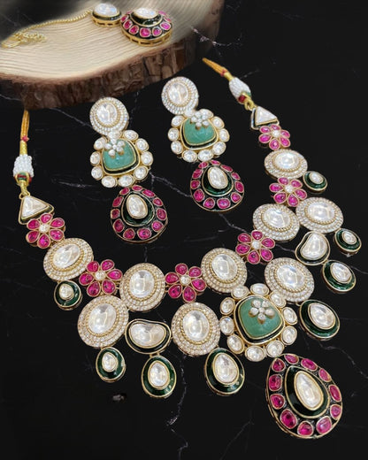 Kundan Polki Bridal Necklace Set