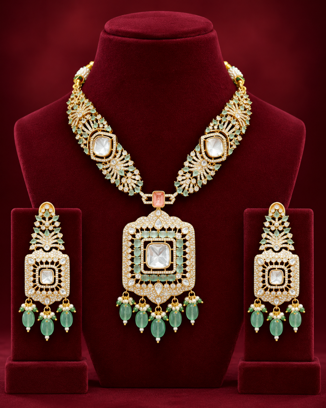 Bridal Kundan Grand Necklace Set