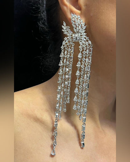Long Diamond Earrings