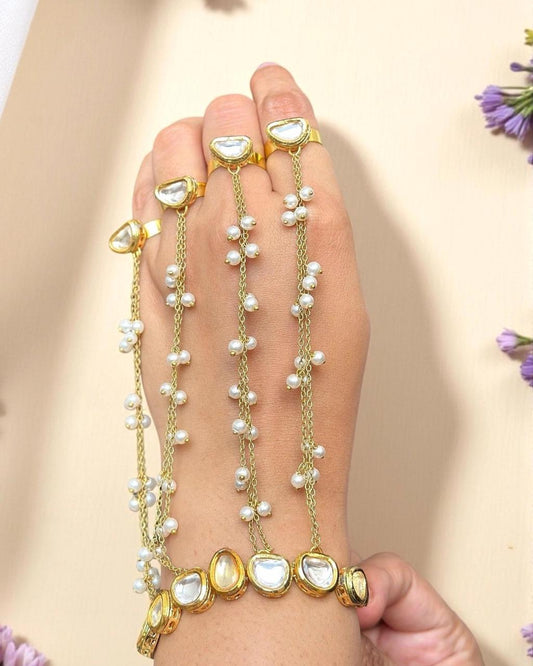 Layered Kundan Hathphool