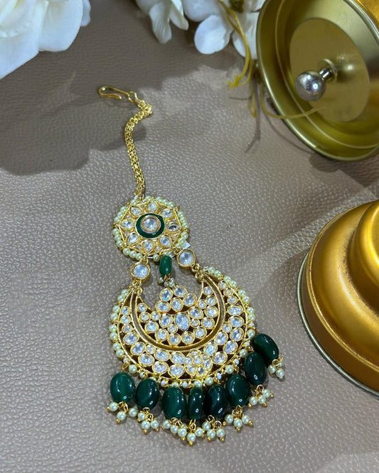 Emerald Maang Tikka