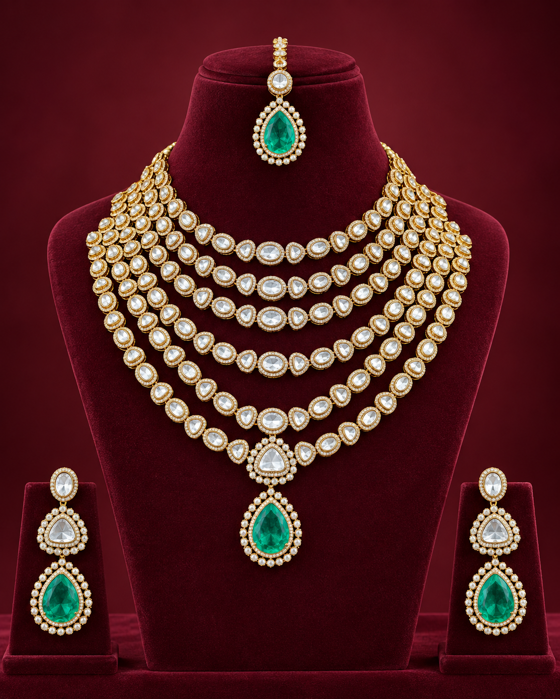 6 Layered Bridal Necklace Set