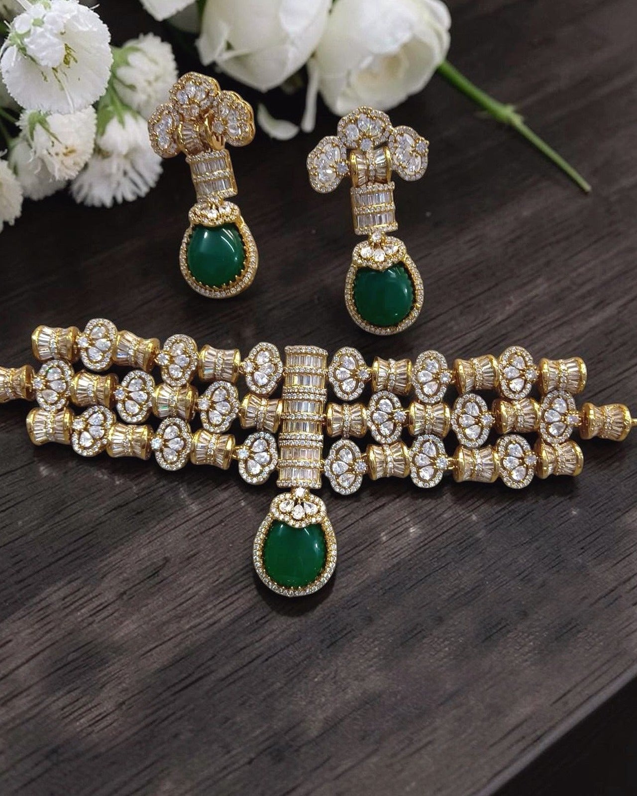 Polki Traditional Choker Necklace Set