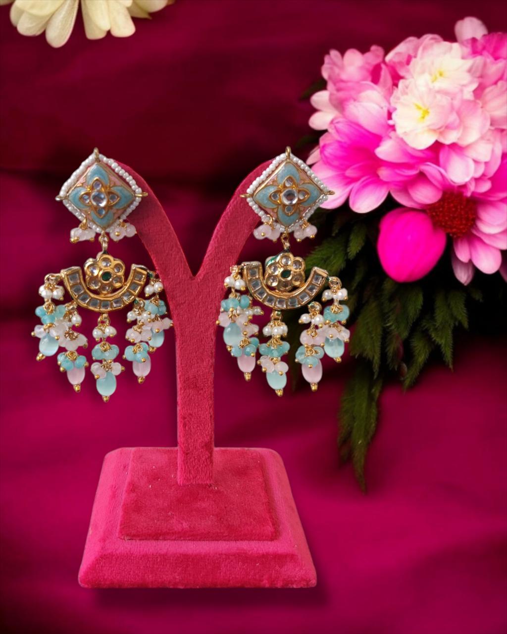 Fusion Kundan Earrings