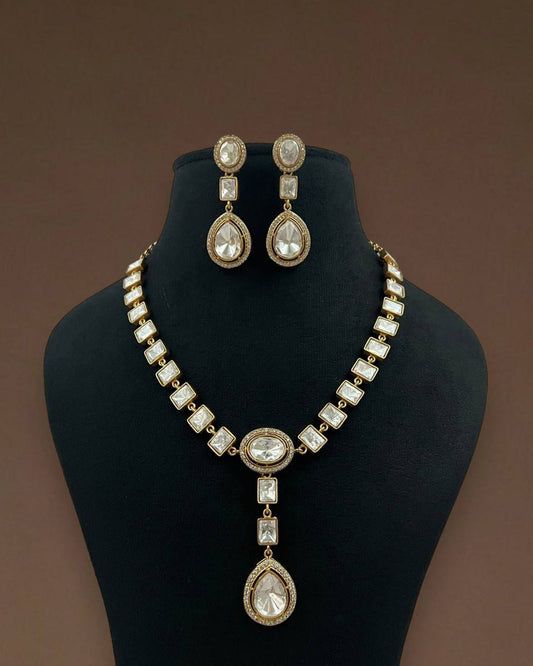 Statement Moissanite Polki Necklace