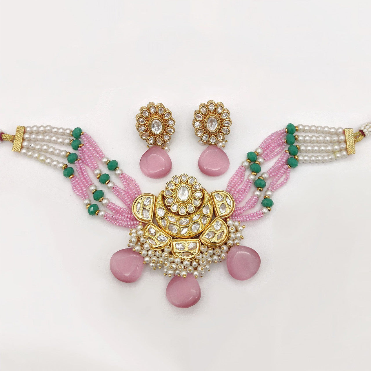 Royal Pink Kundan Choker